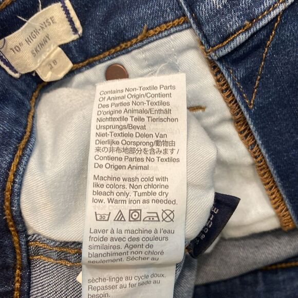 Madewell Dark Wash 10" High Rise Skinny Jeans Size 28 - Picture 10 of 10